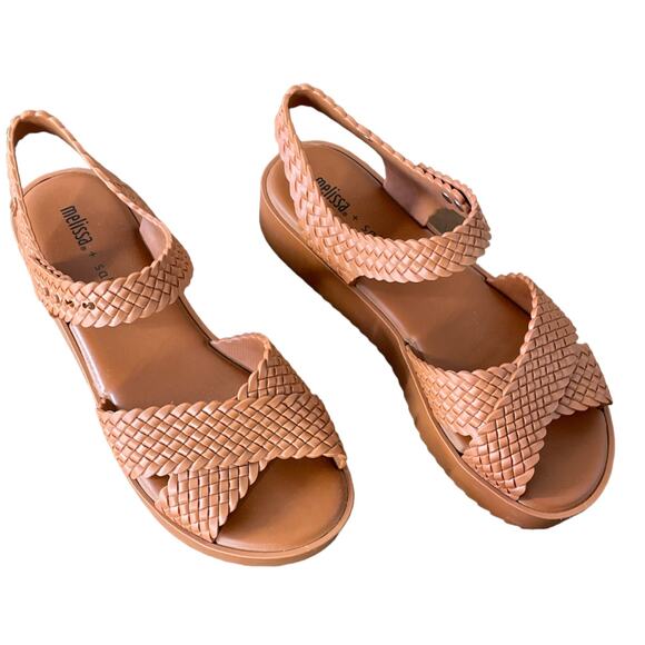 Melissa + Salinas Hotness Wedge Sandals Size 8.5 - Picture 13 of 16